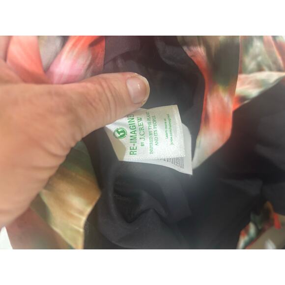 J.Crew x Liberty London Women’s Sz 4 Floral side cutout Midi dress Cotton Artsy - Picture 6 of 6